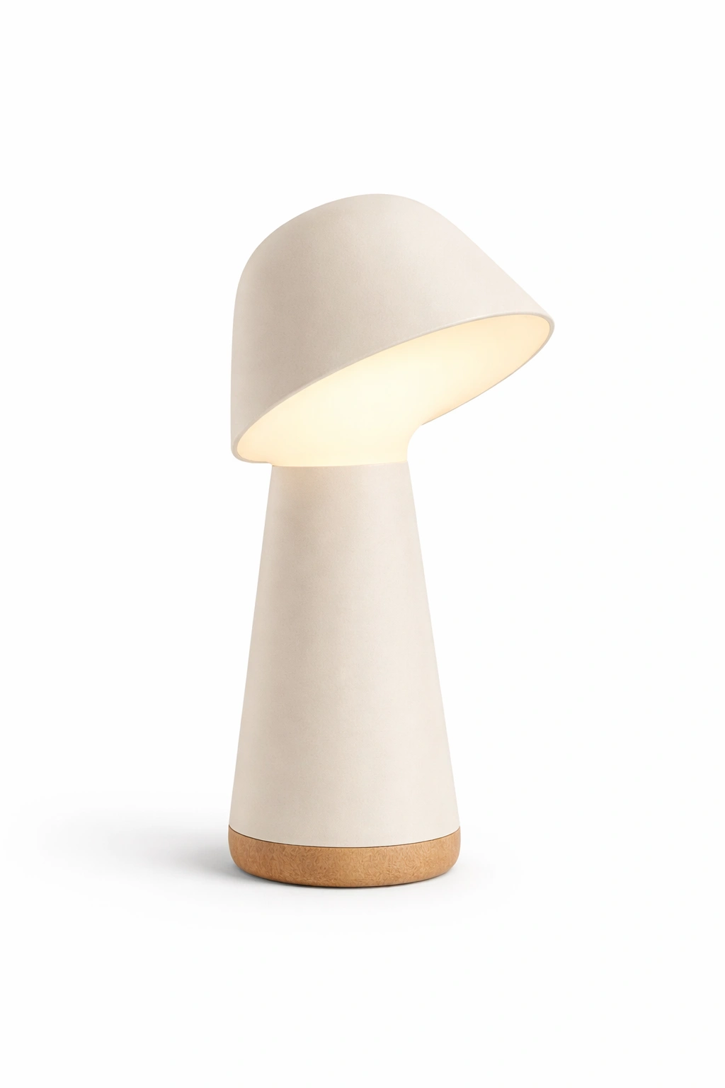 Lampe de table design minimaliste couleur beige moderne-kevlora