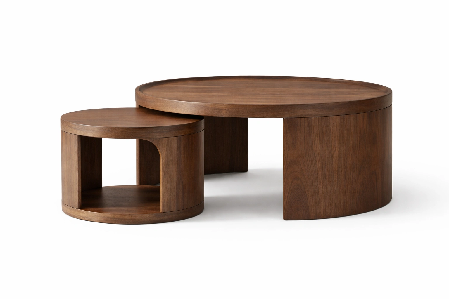 Table basse ensemble gigogne bois design moderne-kevlora