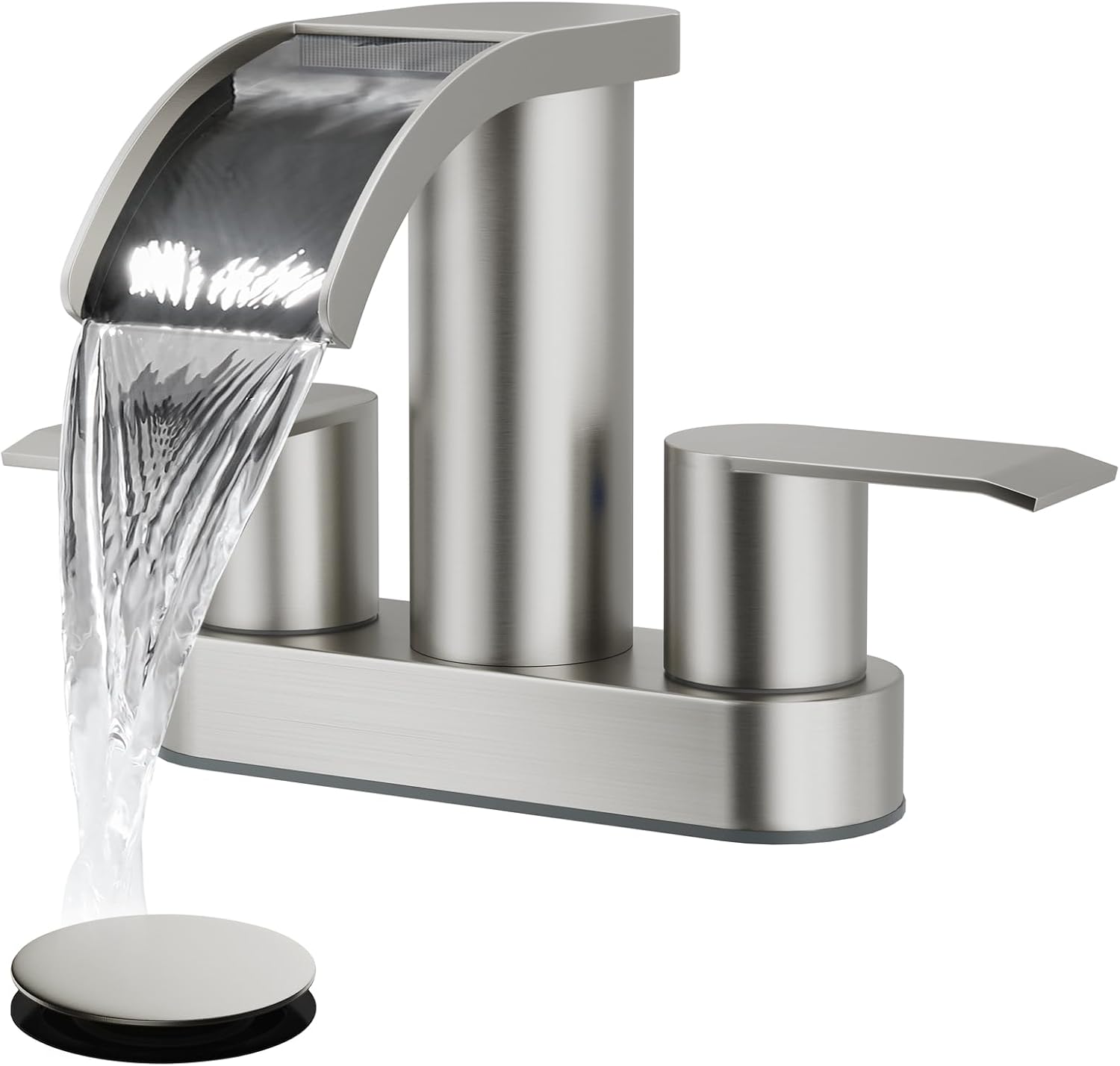 4 Inch Centerset Waterfall Bathroom Sink Faucet