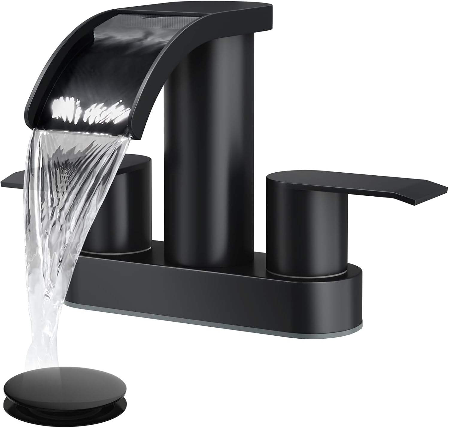 4 Inch Centerset Waterfall Bathroom Sink Faucet
