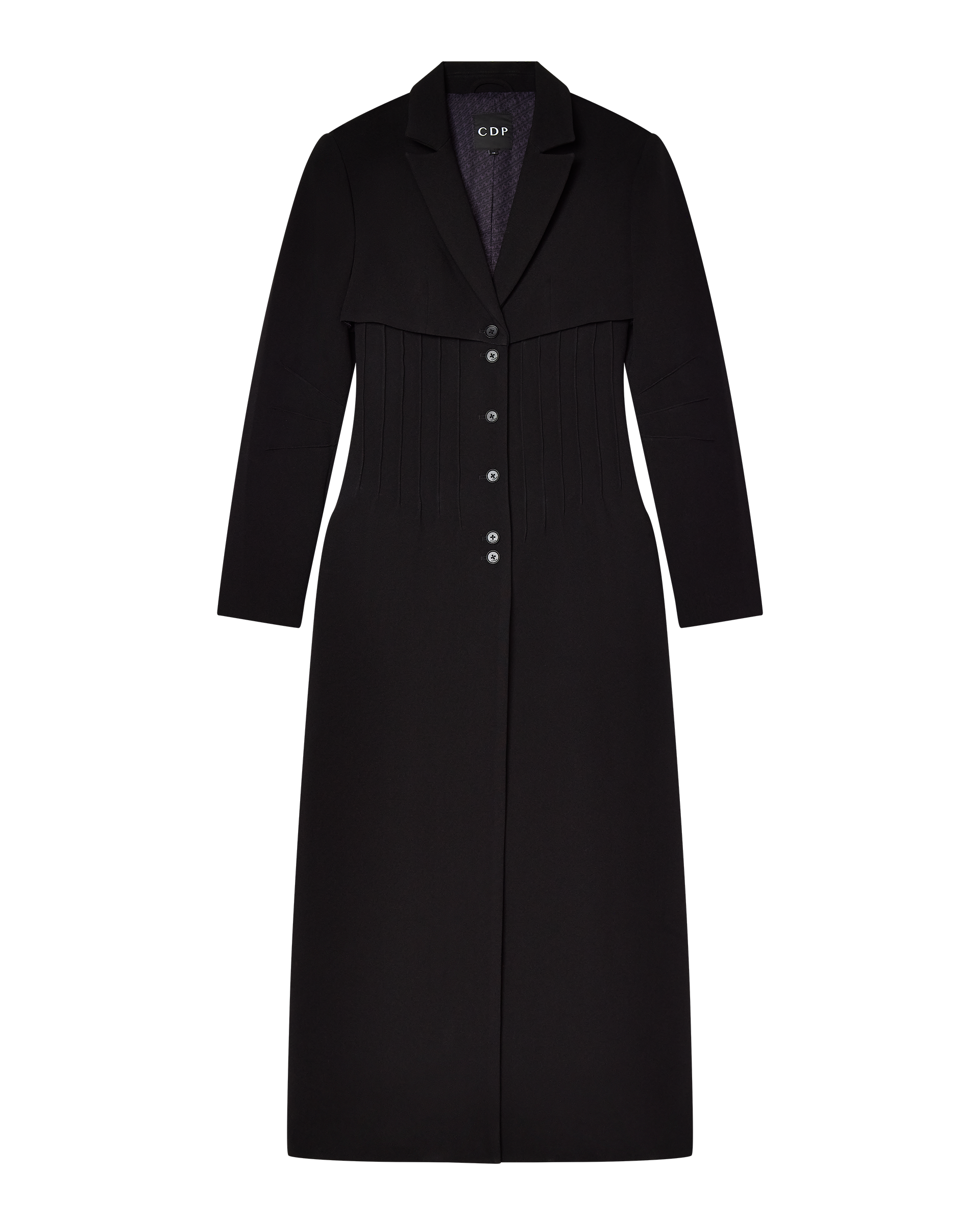 CELINE BUTTON UP TRENCH COAT - BLACK