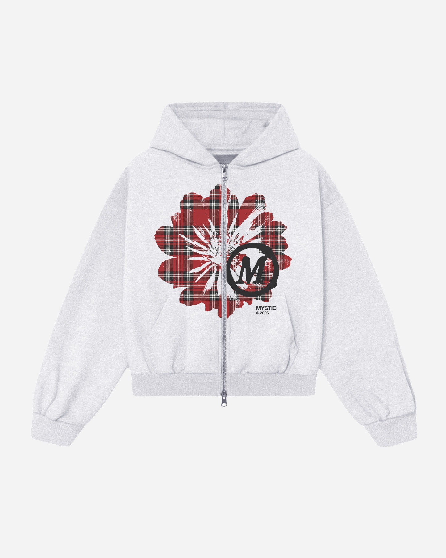 Plaid Floral Zipper