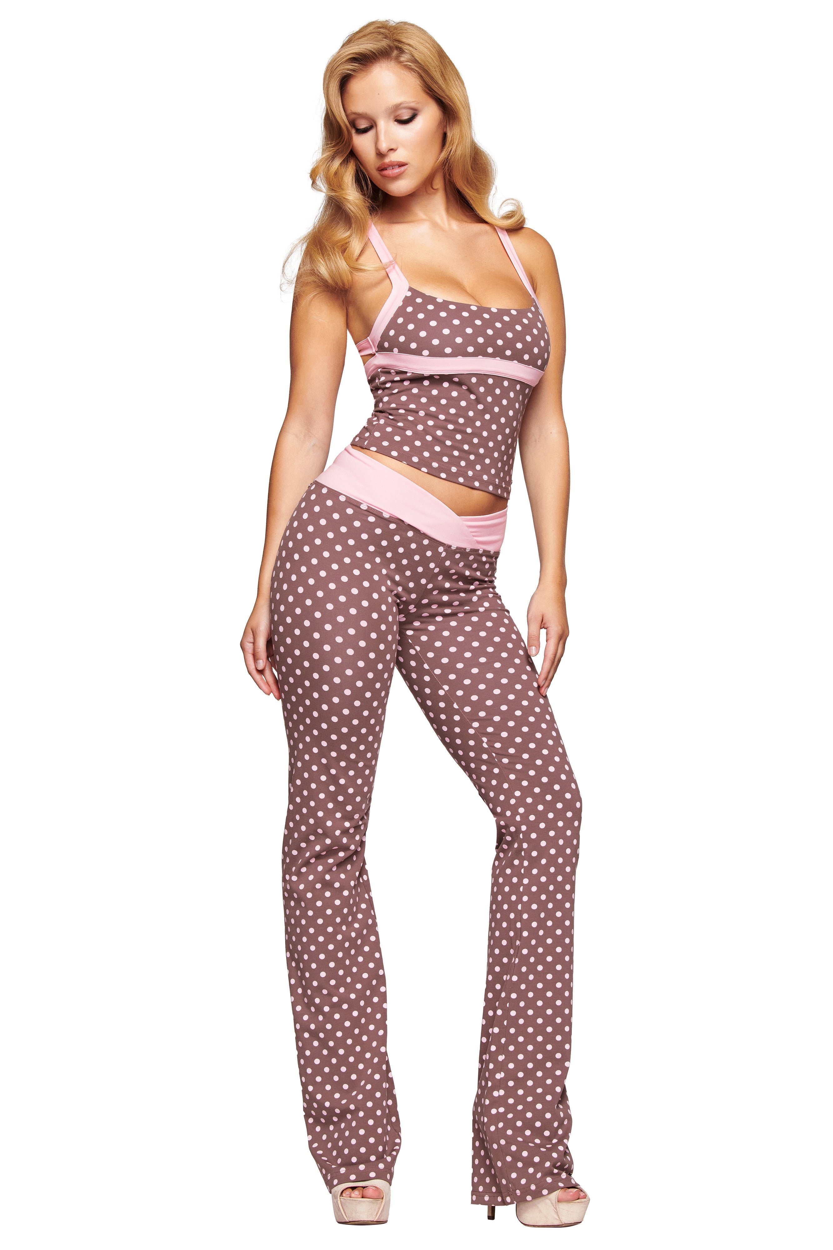 BLARE CROSSOVER PANT - PINK CHOCOLATE