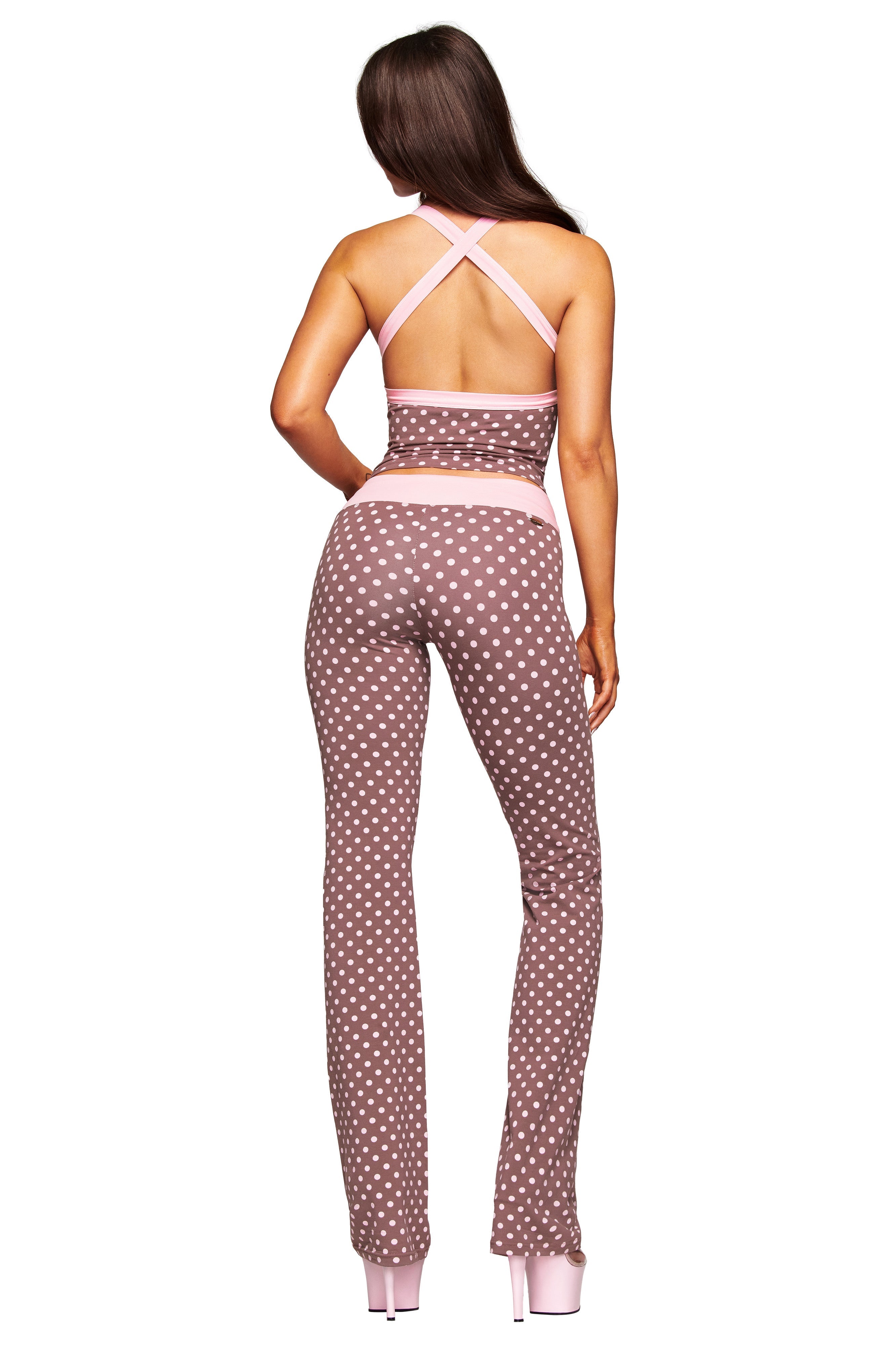 BLARE CROSSOVER PANT - PINK CHOCOLATE
