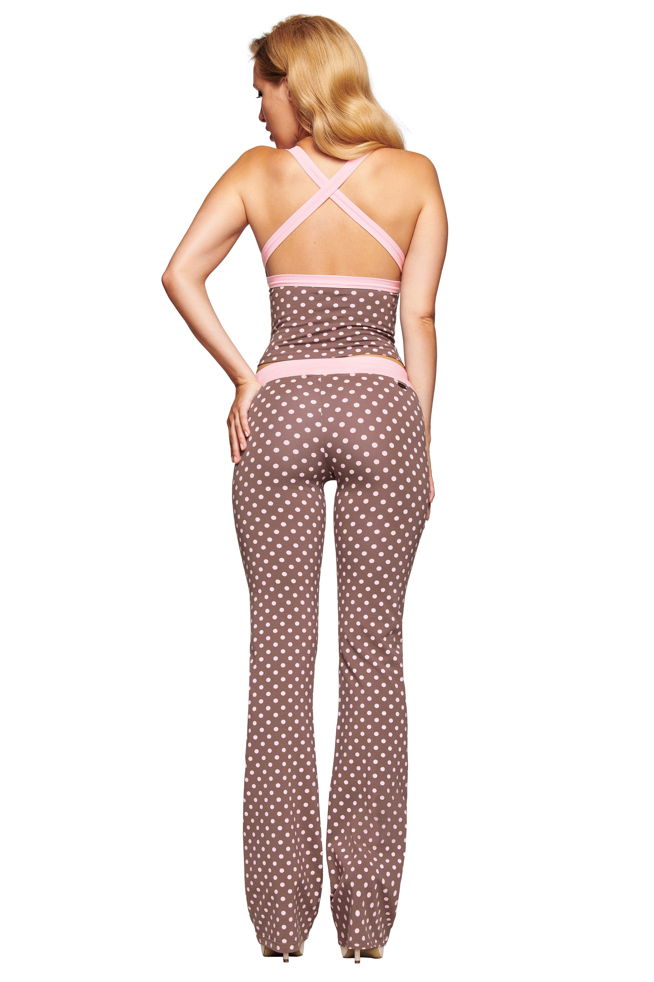 BLARE CROSSOVER PANT - PINK CHOCOLATE