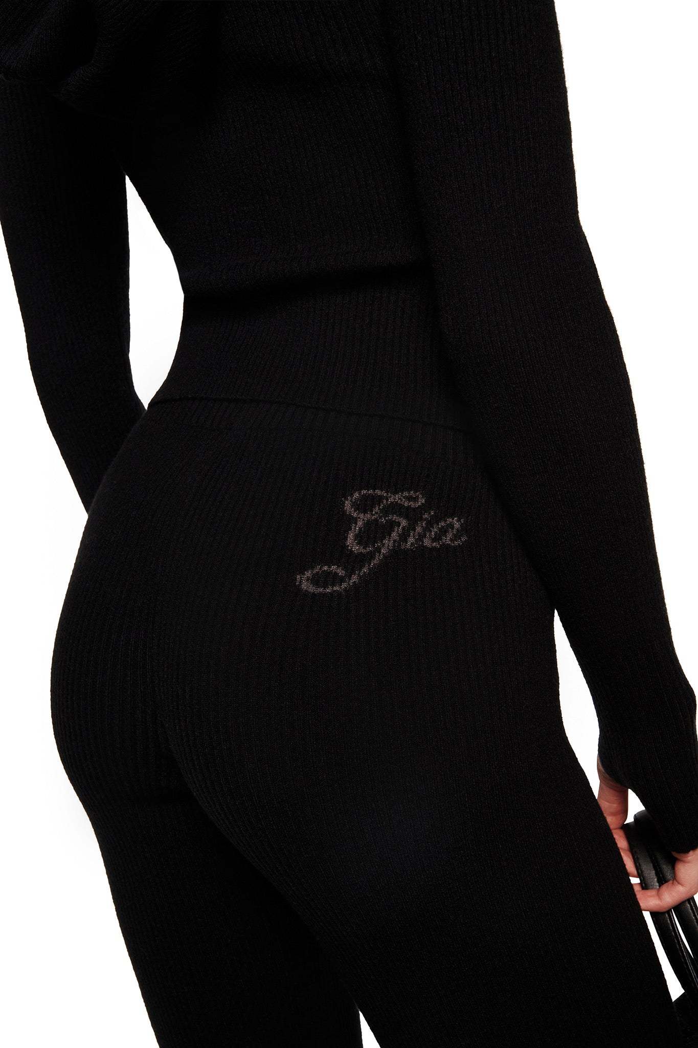BLARE KNIT TRACKPANT - BLACK