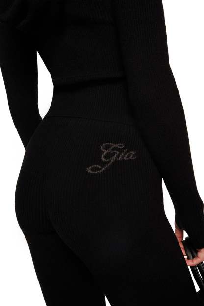 BLARE KNIT TRACKPANT - BLACK