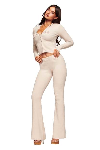 BLARE KNIT TRACKPANT - CREAM