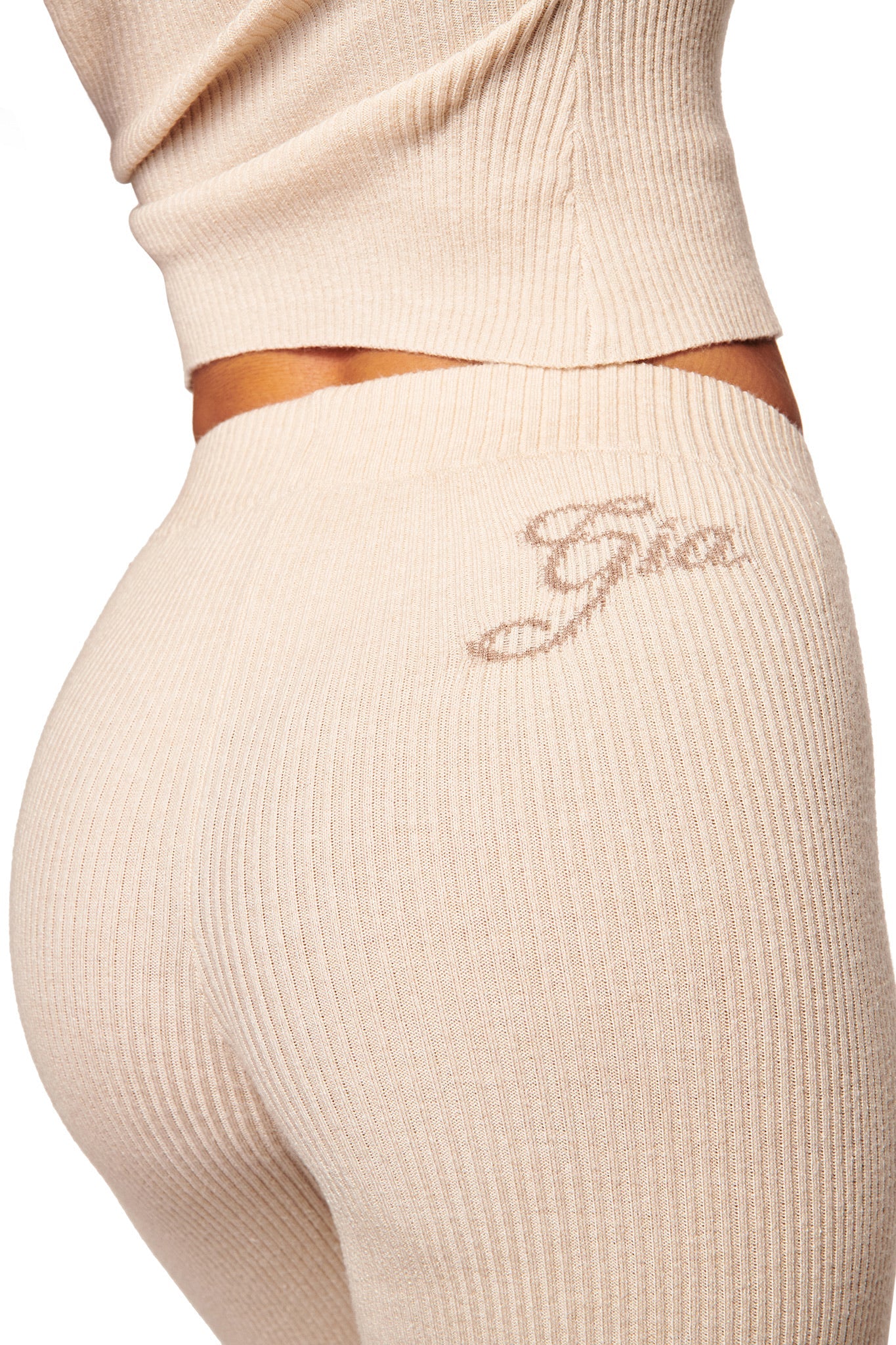 BLARE KNIT TRACKPANT - CREAM
