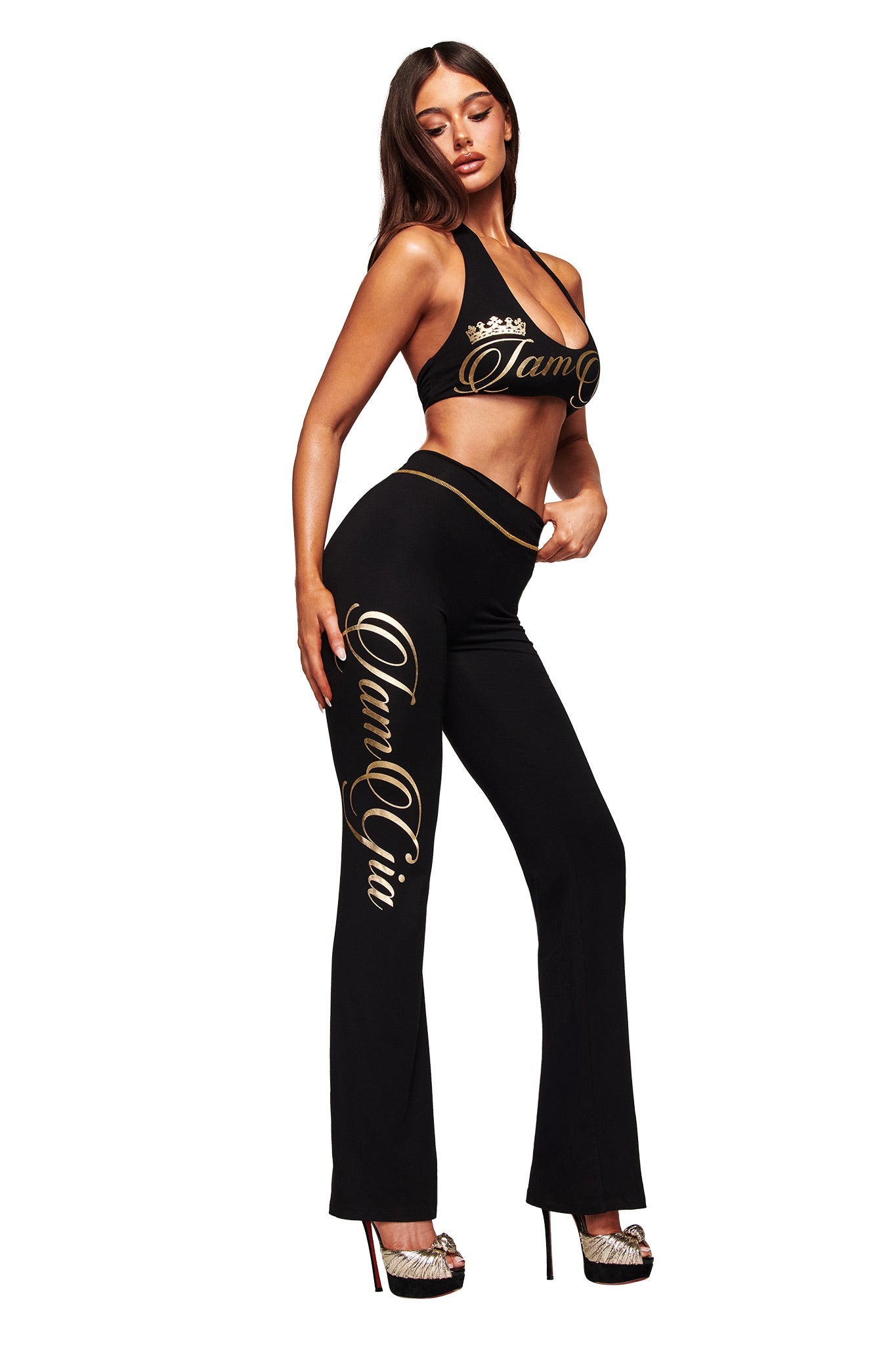 BLARE FORM TRACKPANT - BLACK AND GOLD
