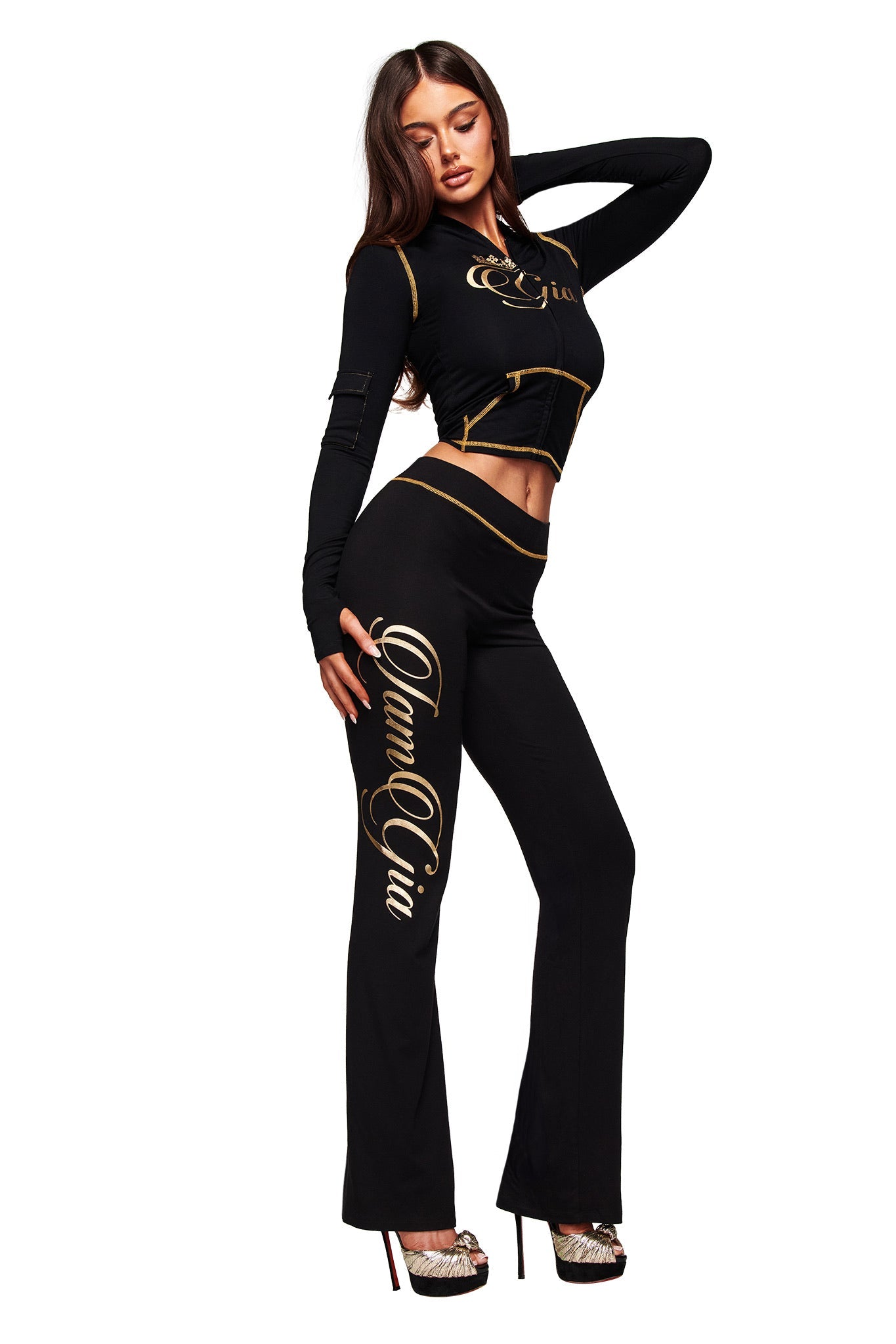 BLARE FORM TRACKPANT - BLACK AND GOLD