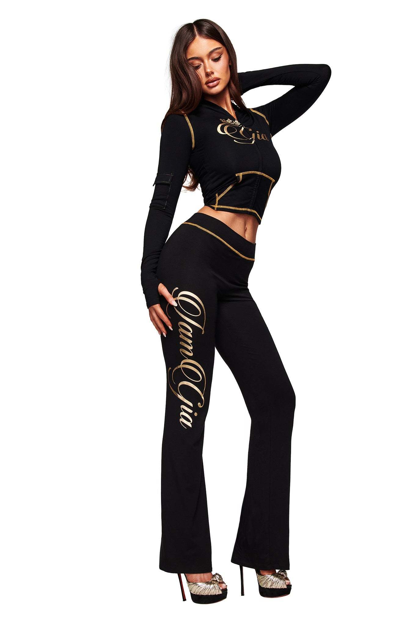 BLARE FORM TRACKPANT - BLACK AND GOLD