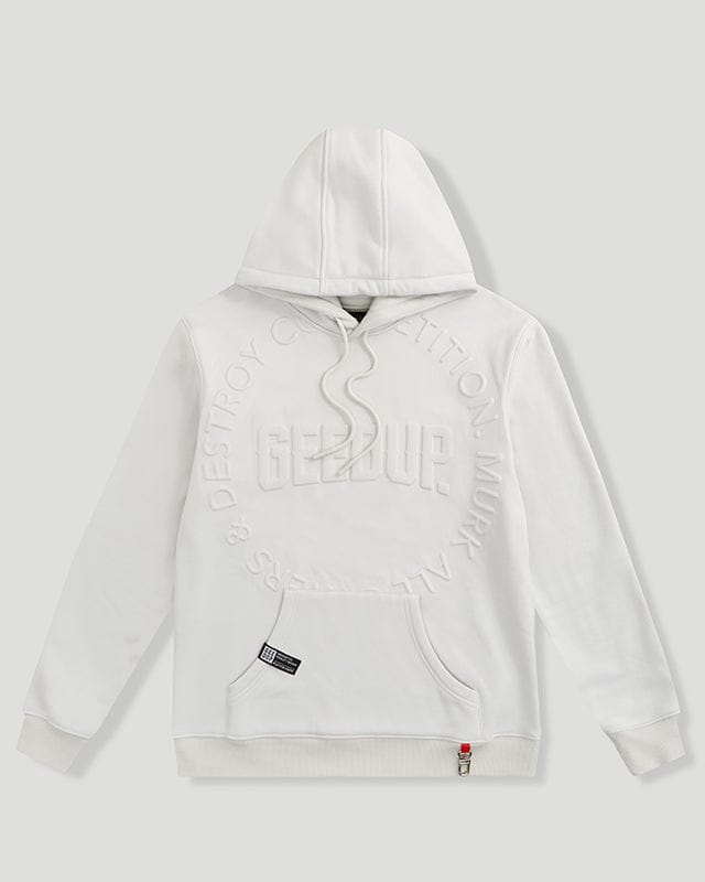 Geedup Hoodie O/S Emblem Emboss Ice Grey