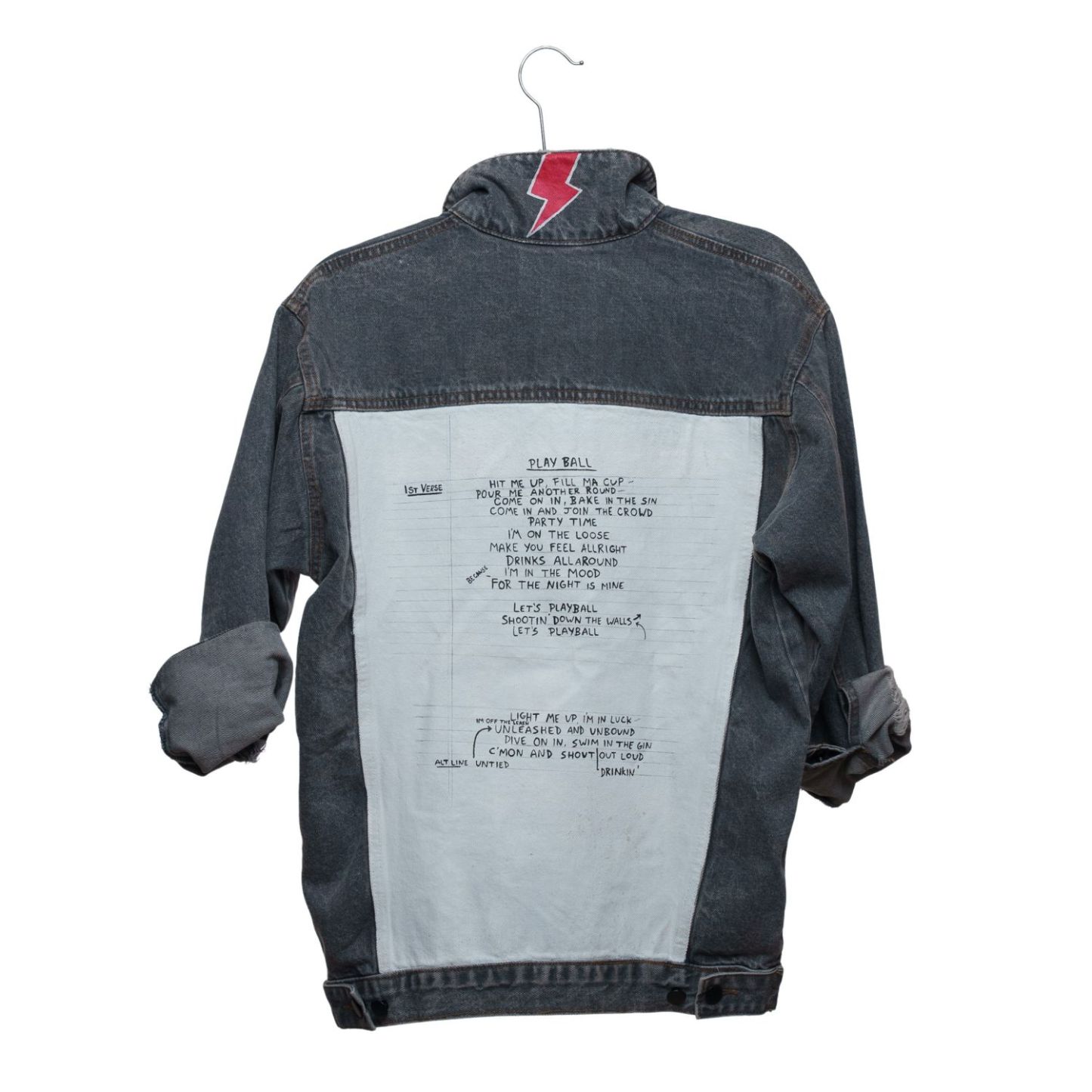 AC/DC Hand Painted Women's Denim Jacket