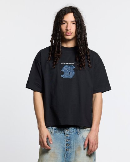 DISTRESSED DOLLAR TEE BLACK