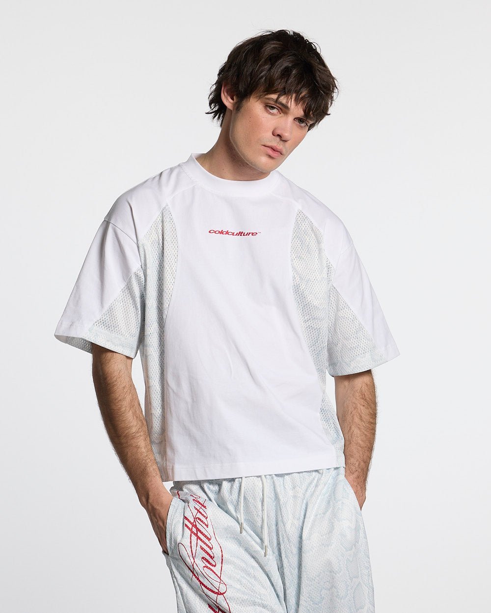 RIOT MESH TEE WHITE