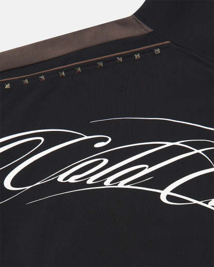 SCRIPT STUDS HOODIE BLACK