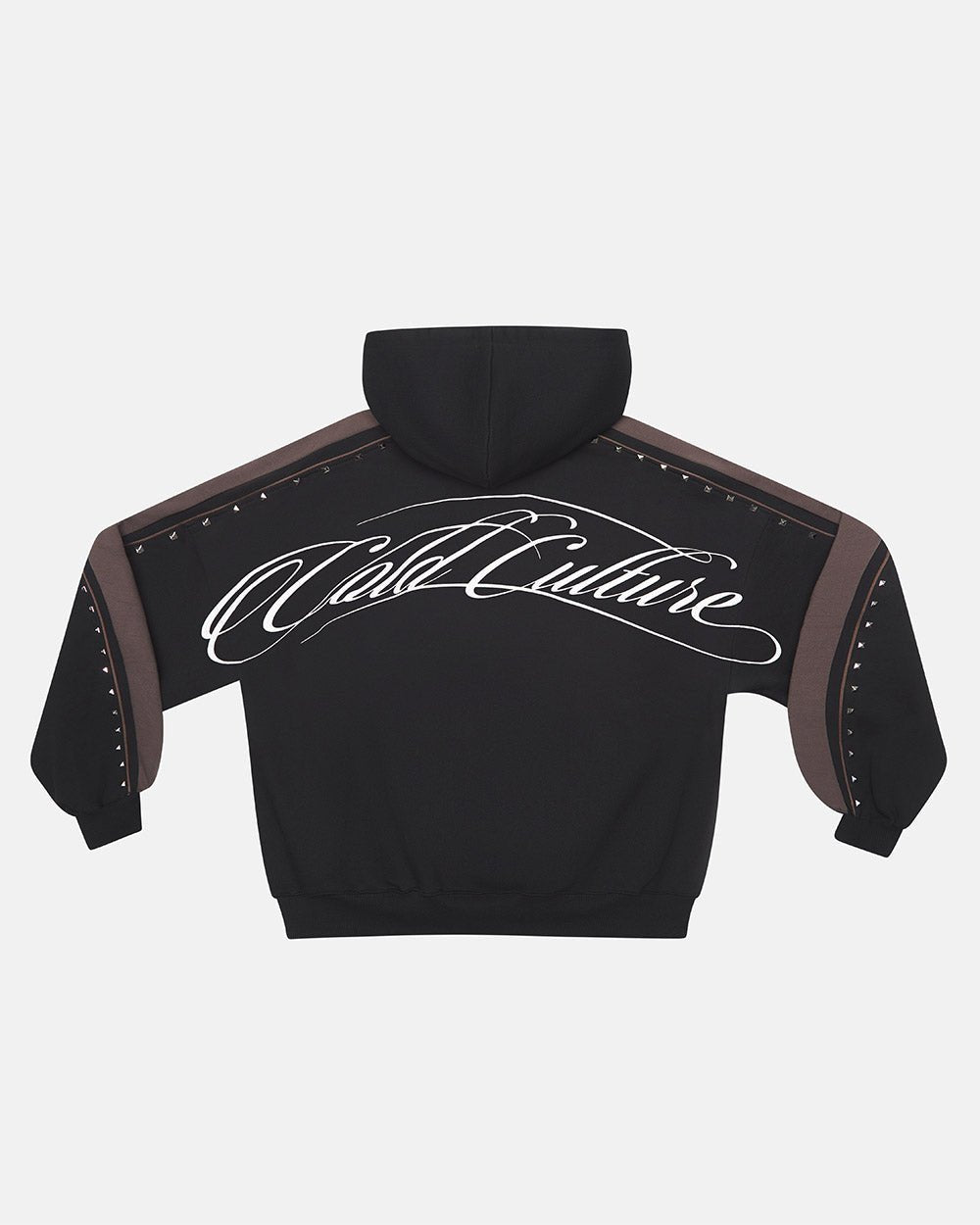 SCRIPT STUDS HOODIE BLACK