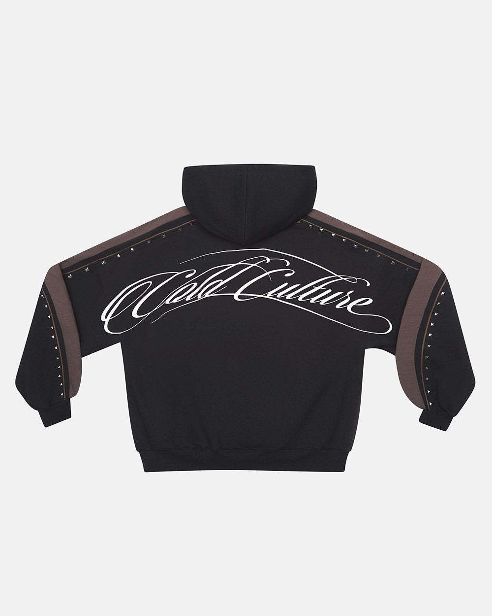 SCRIPT STUDS HOODIE BLACK