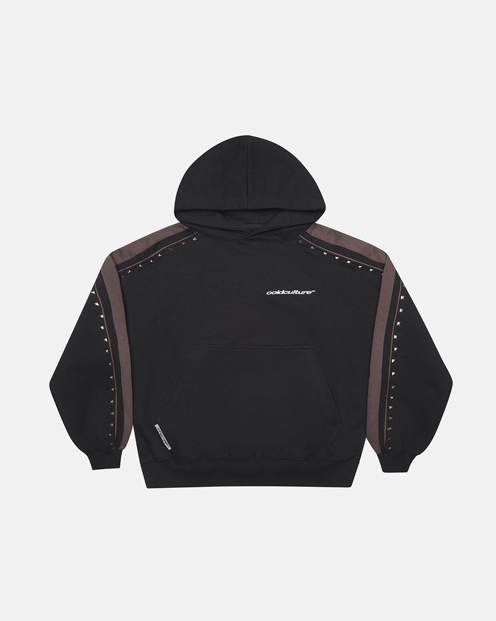 SCRIPT STUDS HOODIE BLACK