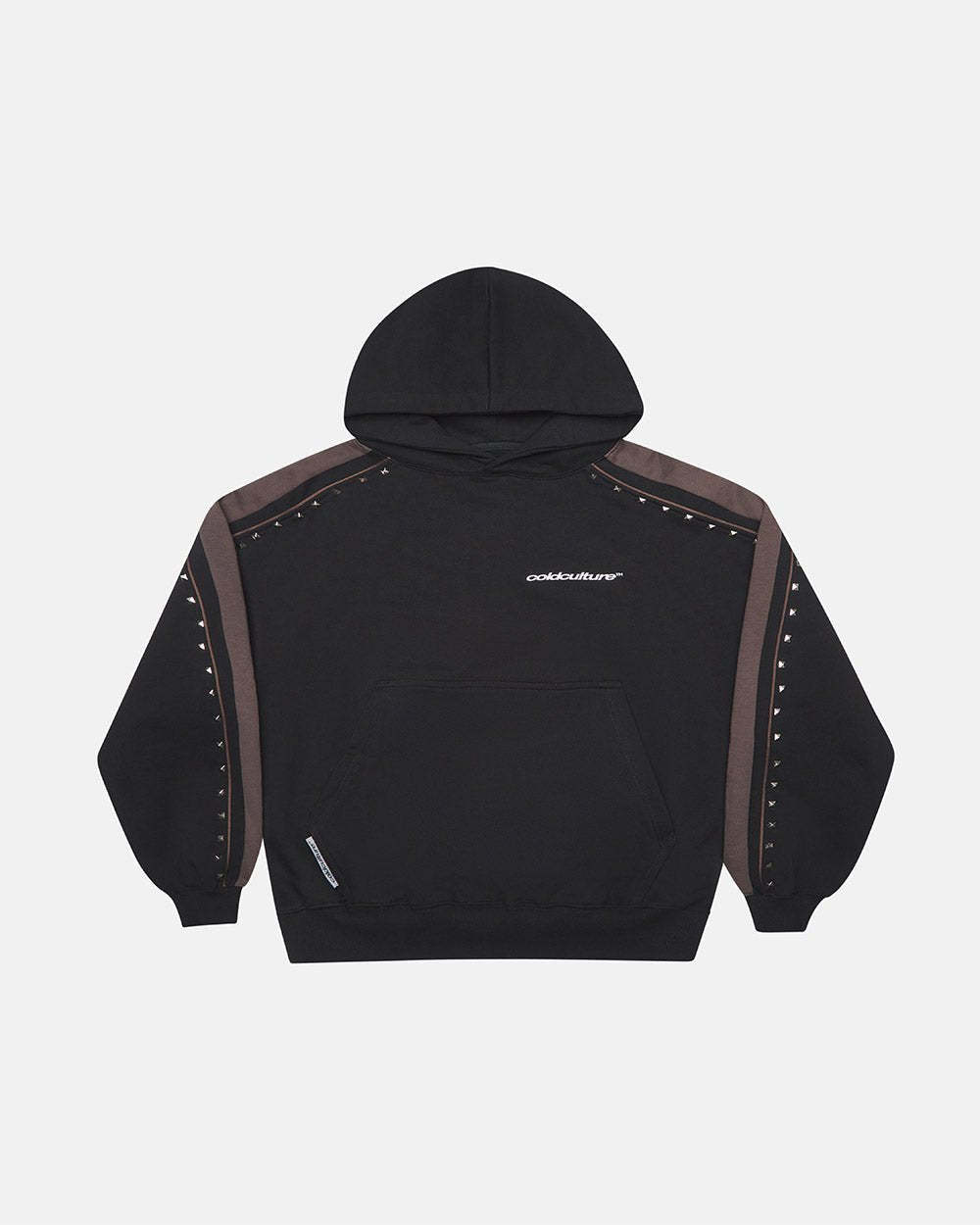 SCRIPT STUDS HOODIE BLACK