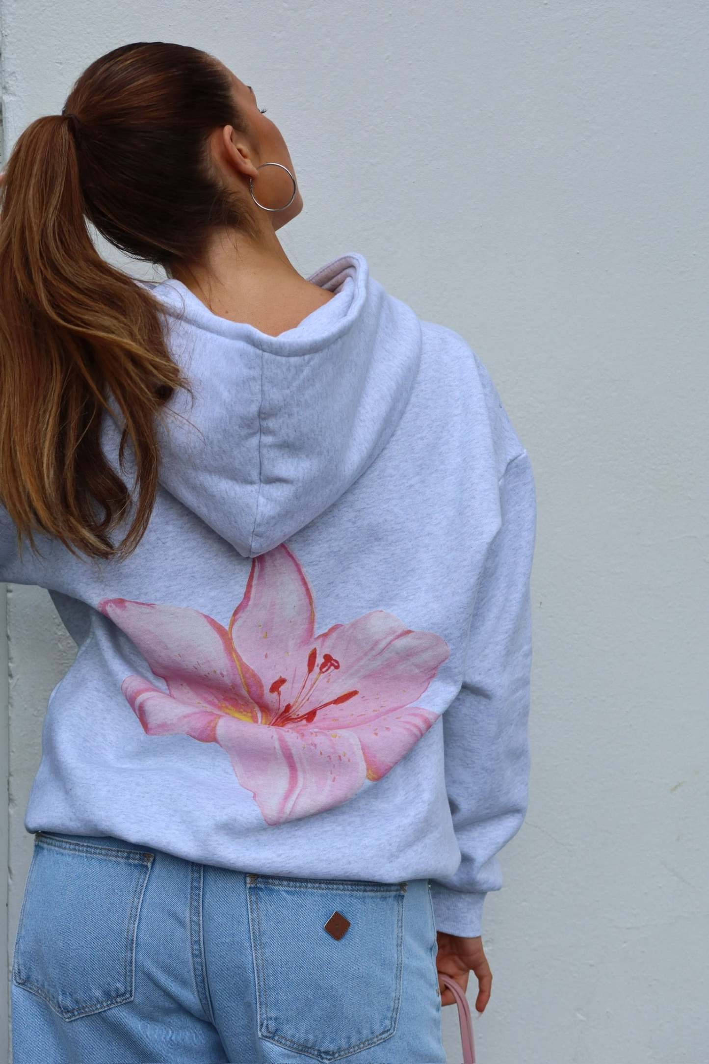 Boxy Oversized Hoodie - Flower
