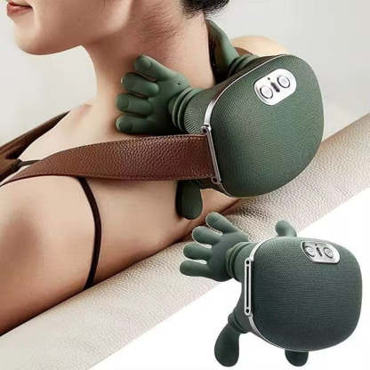 Aparat de Masaj Cervical Multifuncțional 4D Shiatsu, 3 Intensități, 2 Trepte de Căldură, Wireless, Autonomie 70 min