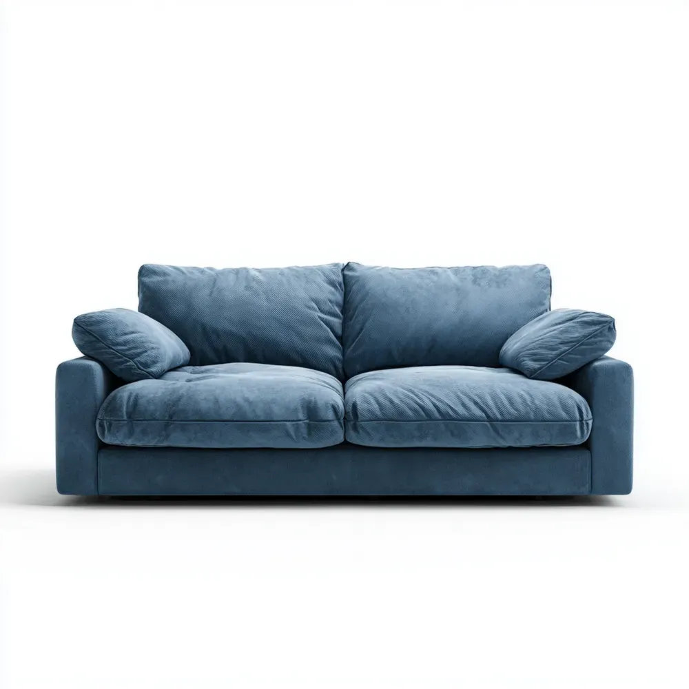 Sofa Samt 200x100x85 cm - Blau