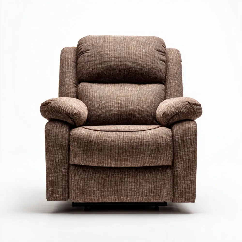 Stoff Liegesessel Braun