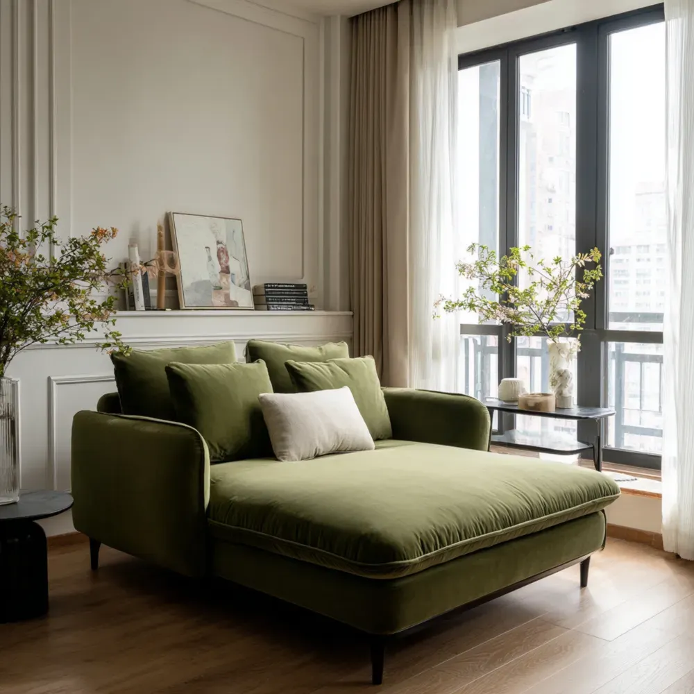 Sofa Velours 190x100x85 cm – Grün