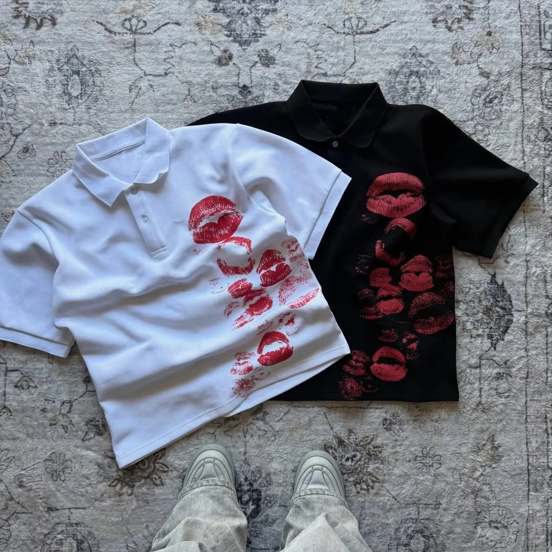 RED LIPS POLO SHIRT