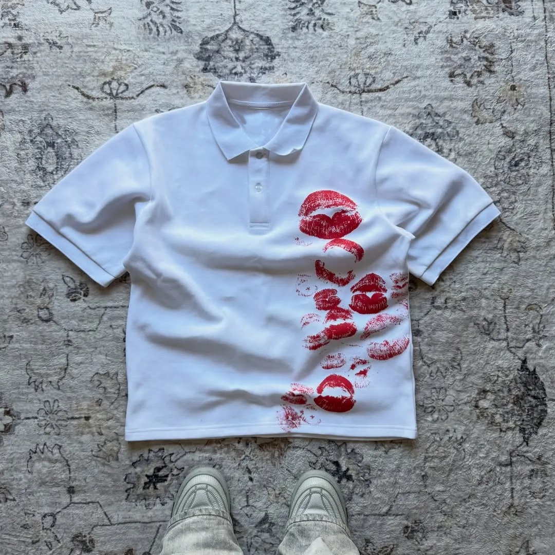 RED LIPS POLO SHIRT