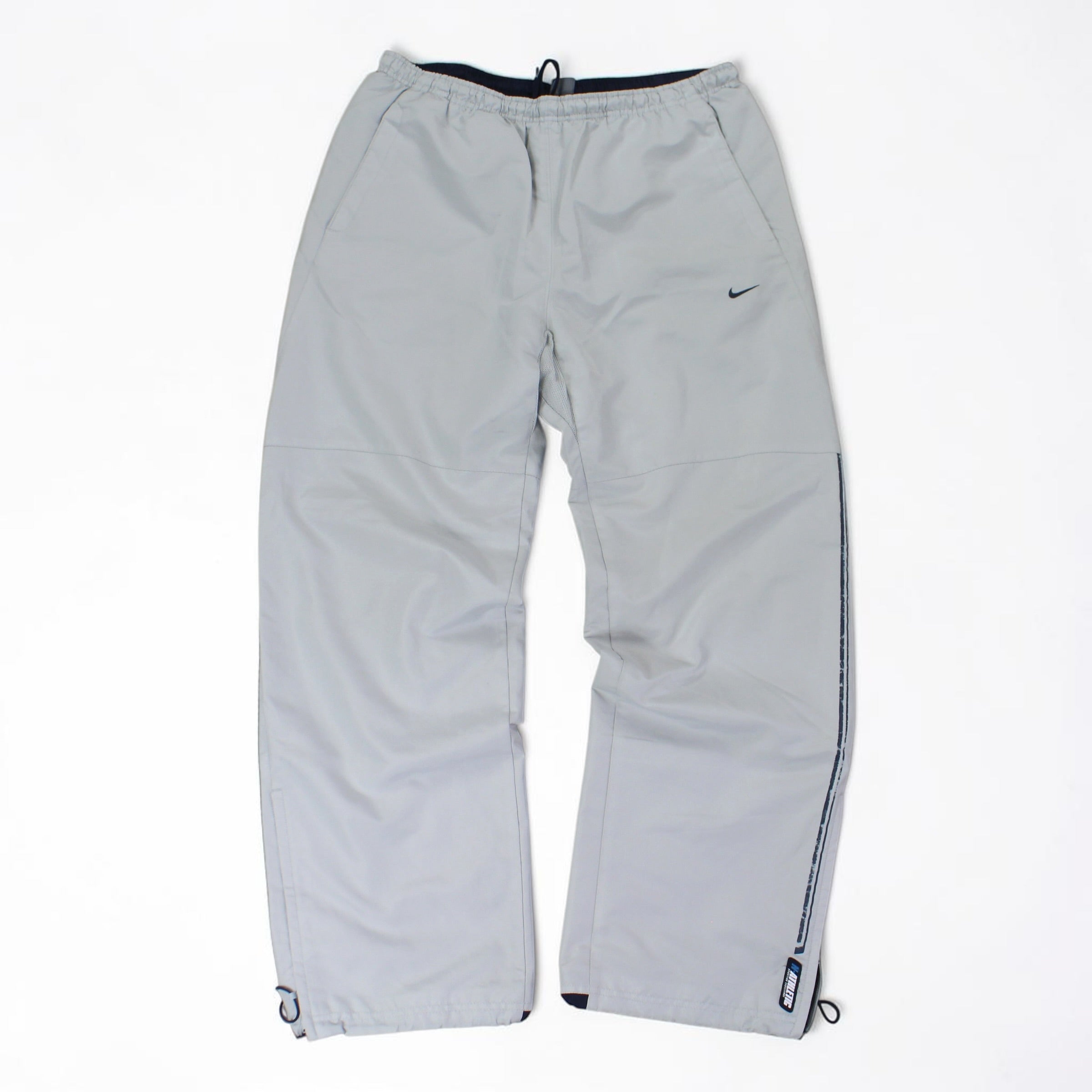 SUPER RARE 2000s Baggy Nike Trackpants Grey - (L)