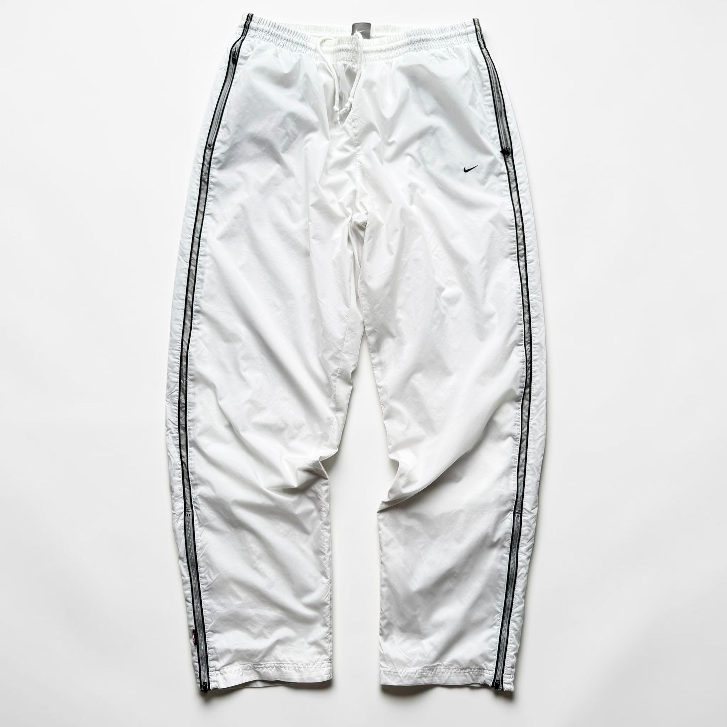 SUPER RARE 2000s Nike Trackpants White *PREMIUM* - (L)