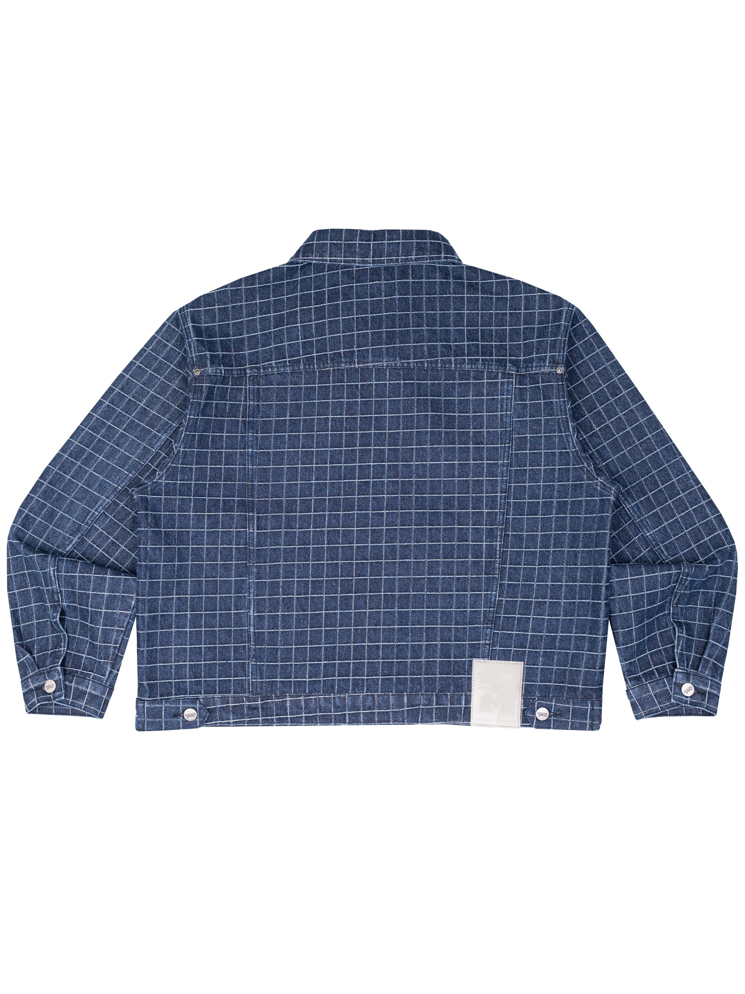 UNIQUE PLAID DENIM JACKET