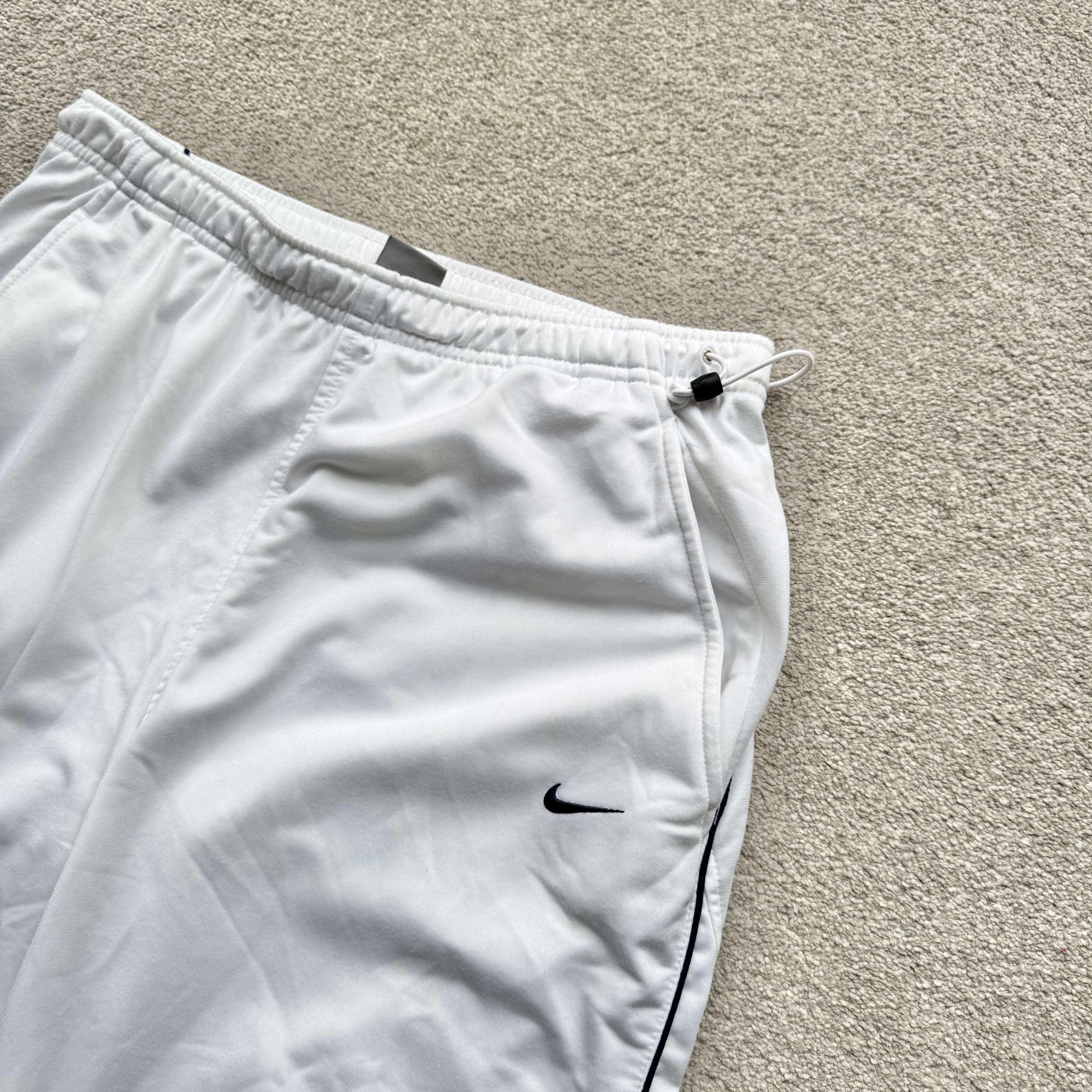 SUPER RARE 2000s Nike Trackpants White *PREMIUM* - (M)
