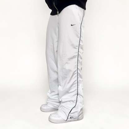 SUPER RARE 2000s Nike Trackpants White *PREMIUM* - (M)