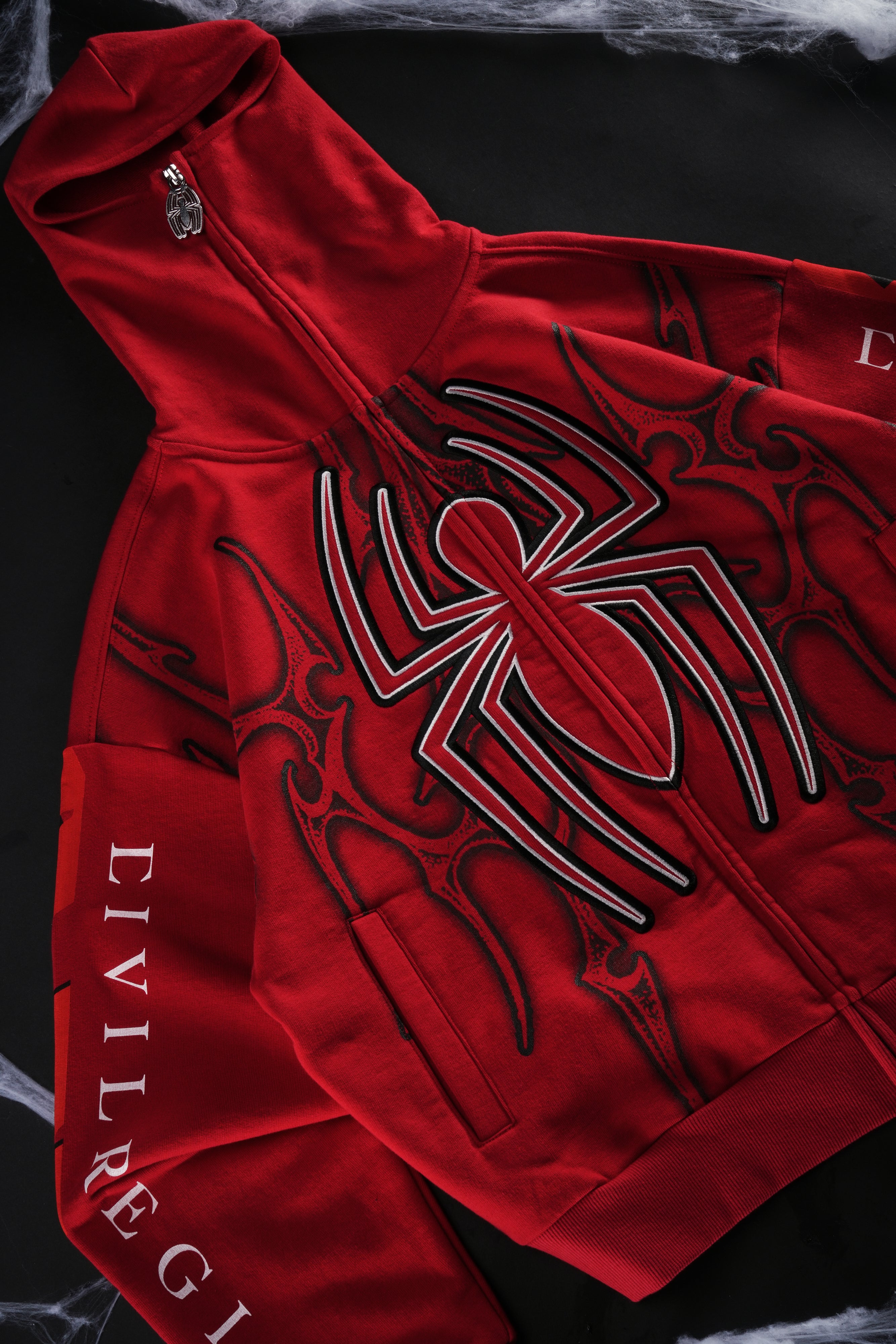 Cage Match Shiesty Zip Up Hoodie in E-Red