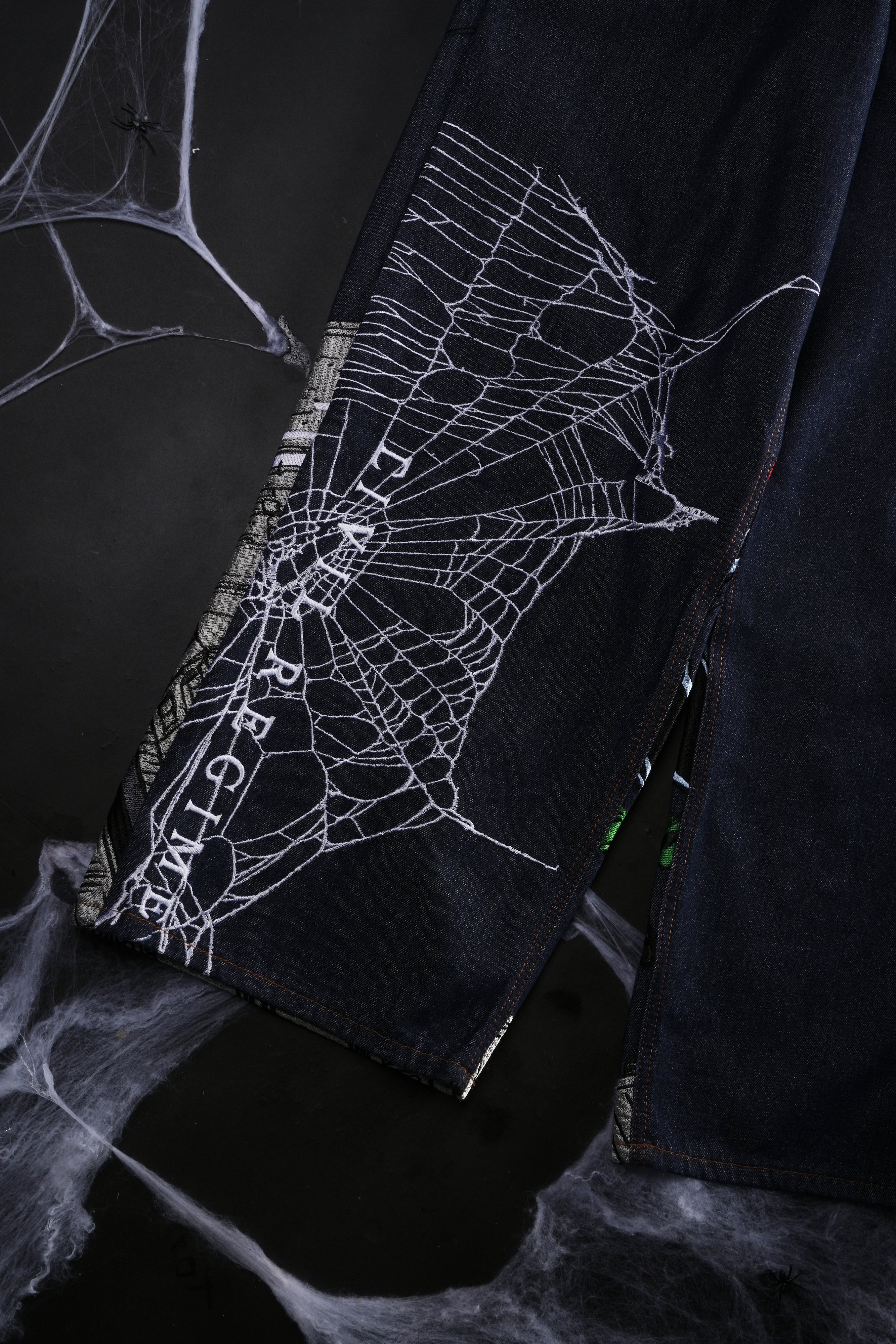Webs From Concrete Raw Denim Jeans in Denim Blue