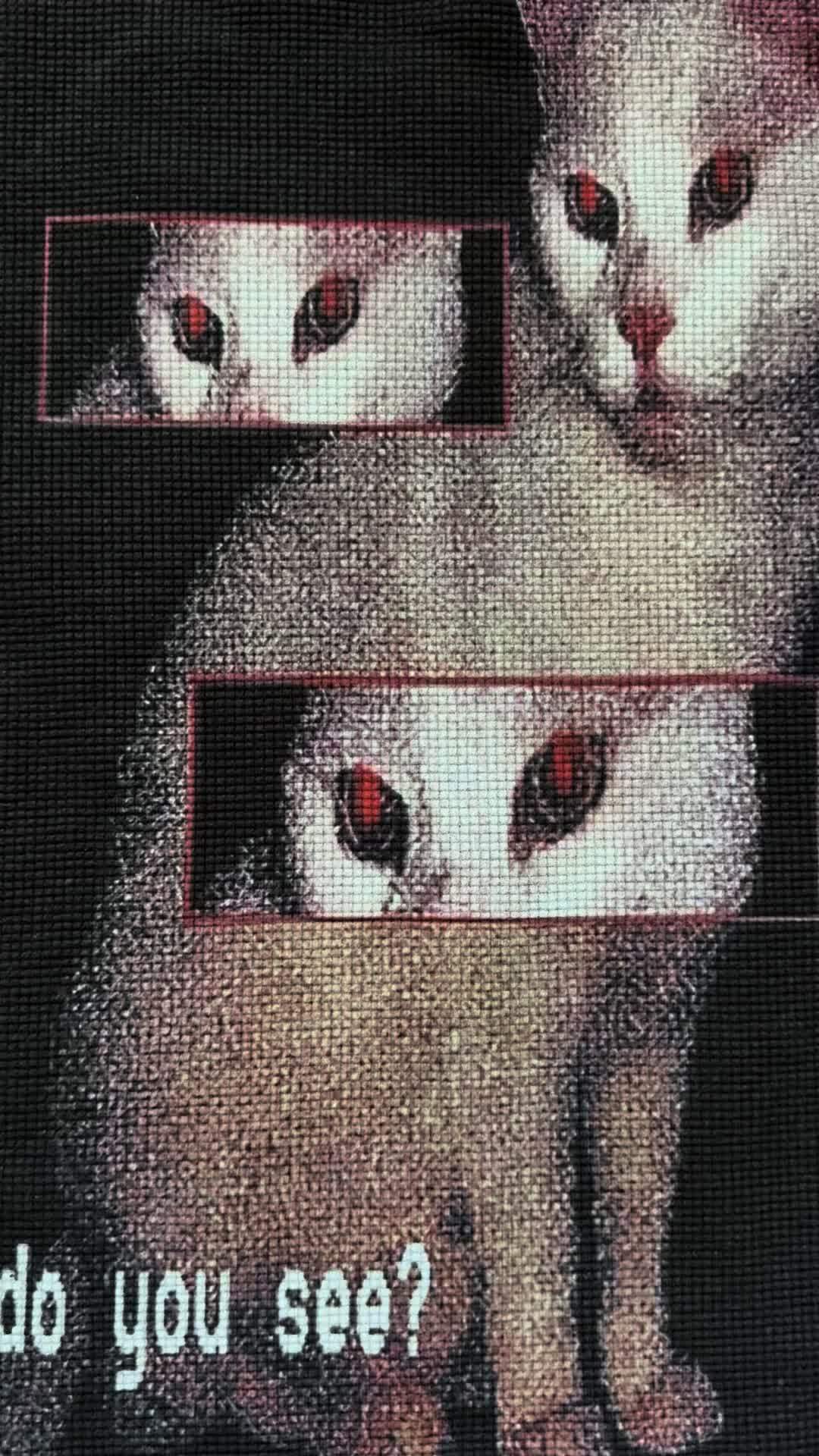 "EVIL CAT" WAFFLE LONG SLEEVE