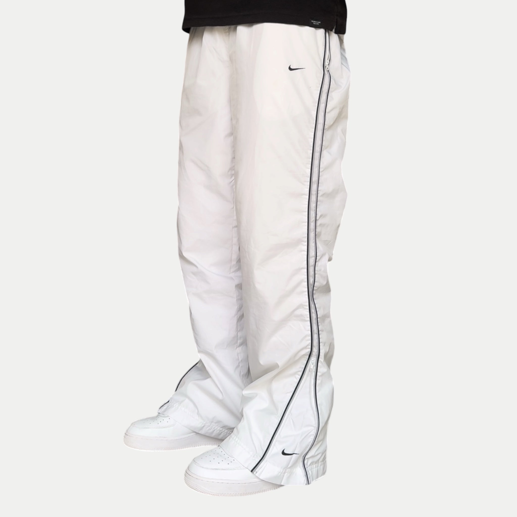 SUPER RARE 2000s Baggy Nike Trackpants White *PREMIUM* - (L)