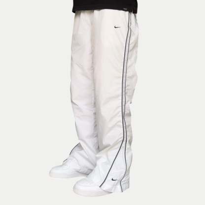 SUPER RARE 2000s Baggy Nike Trackpants White *PREMIUM* - (L)