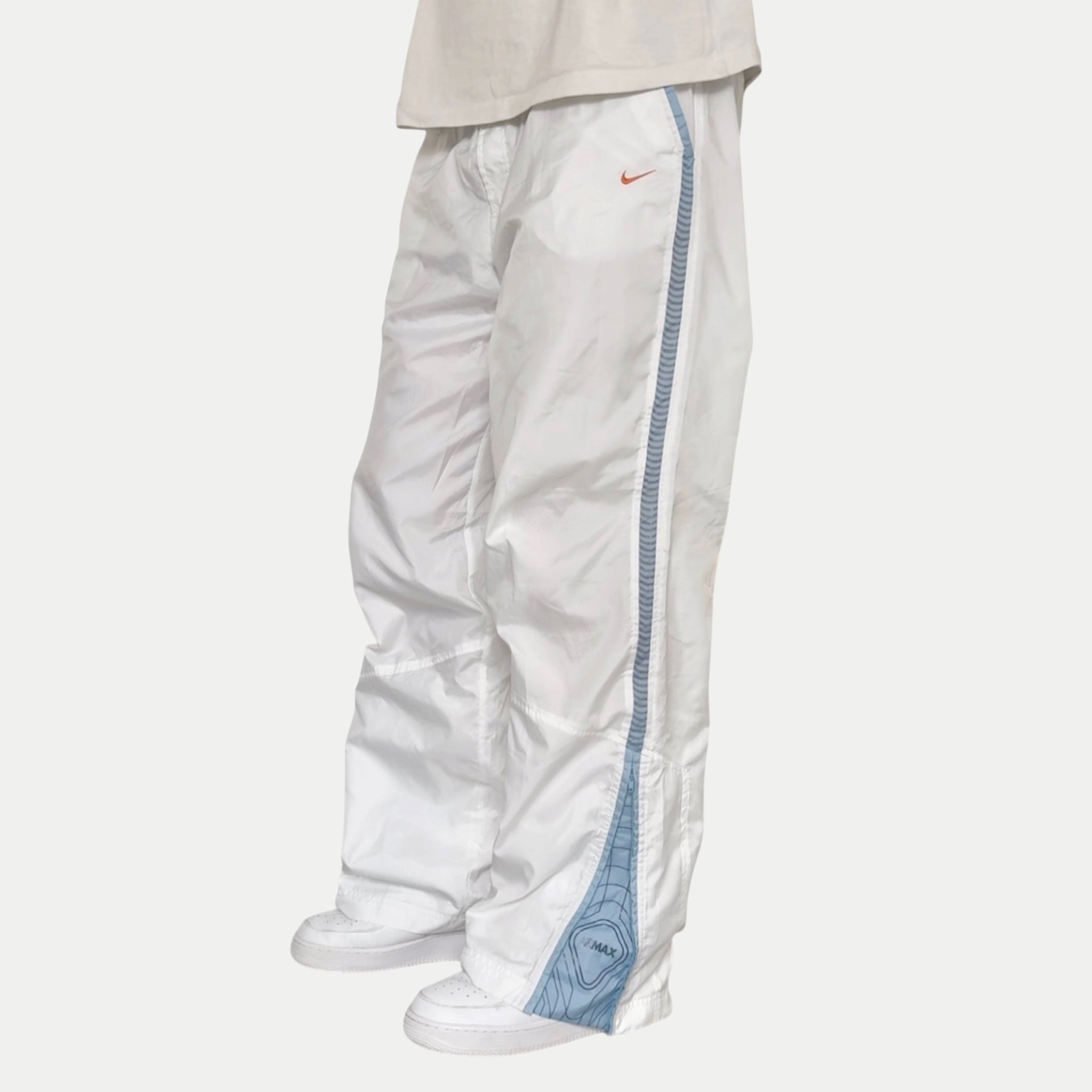 ULTRA RARE 2000s Nike Air Max Trackpants White *PREMIUM* - (L)