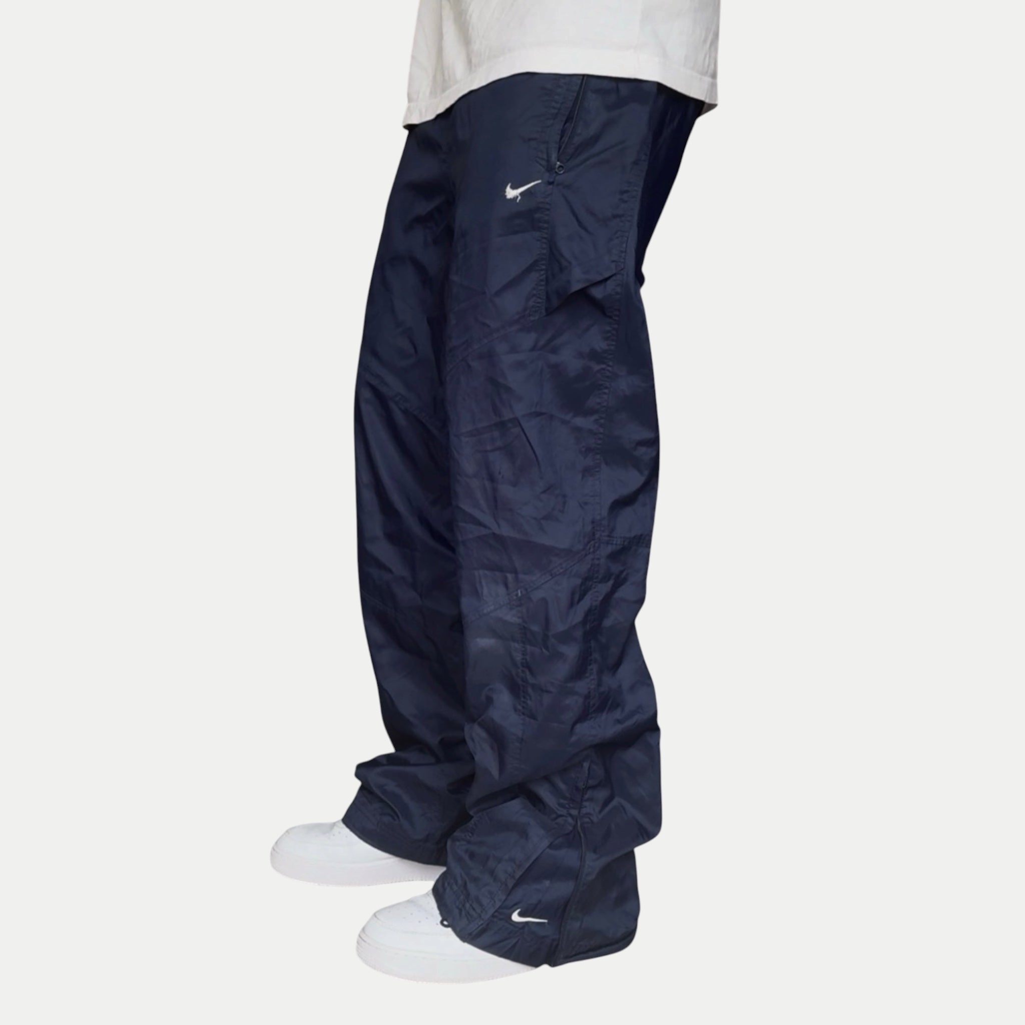 RARE 2000s Nike Trackpants Navy - (L)