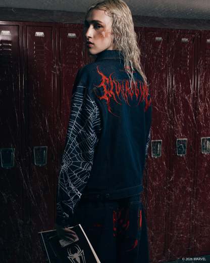 Webs From Concrete Raw Denim Jacket in Denim Blue