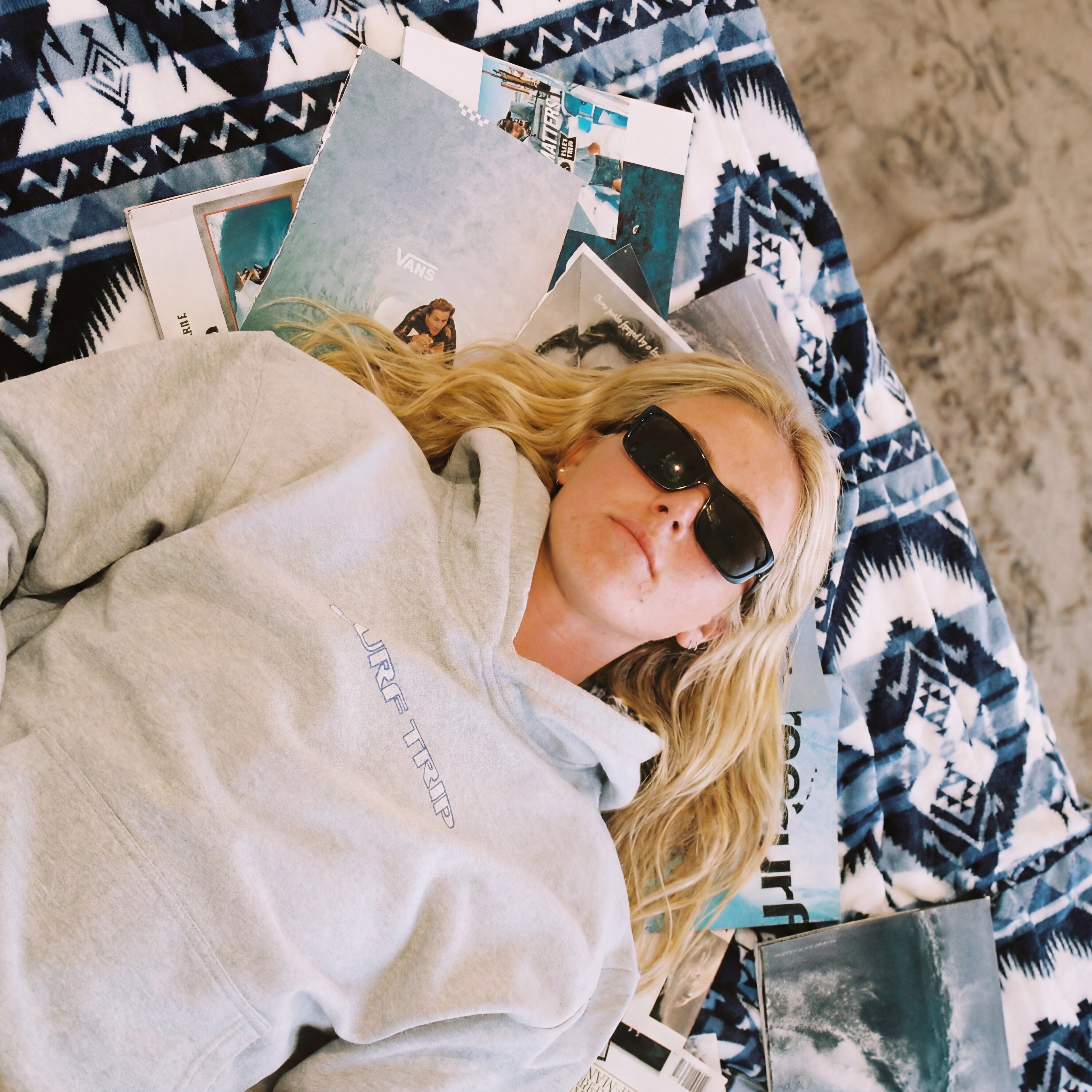 Exclusive Surf Trip Vintage Plaid Hoodie