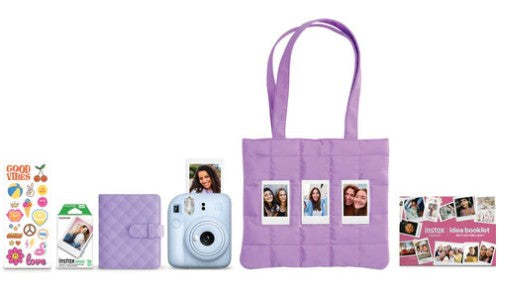 FUJIFILM INSTAX MINI 12 Instant Film Camera Holiday Bundle (Pastel Blue)