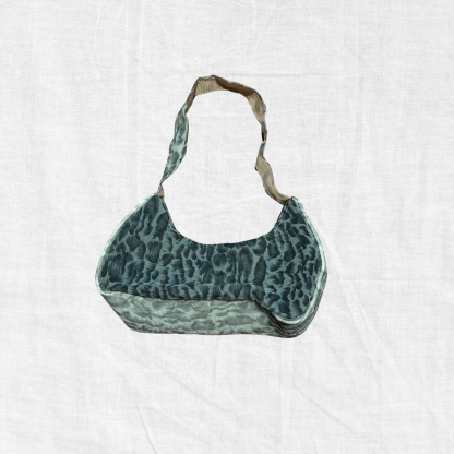 Dark Green Leopard Hobo Bag