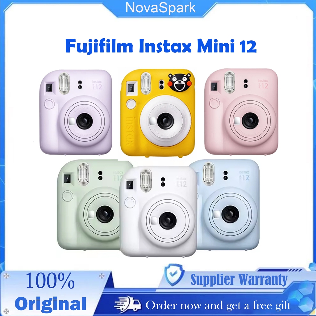 【Shipment Today】Fujifilm Instax Mini 12 Instant Film Camera-Instant Film Camera with 20 Films, 1 YEAR WARRANTY