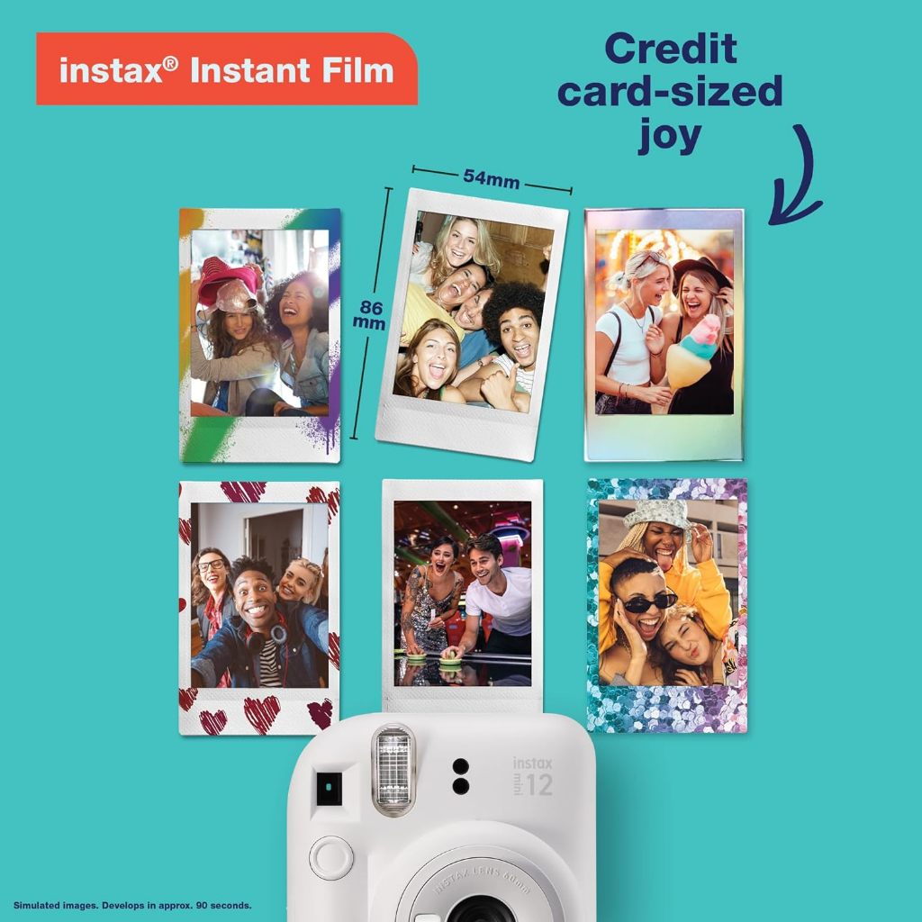 【Shipment Today】Fujifilm Instax Mini 12 Instant Film Camera-Instant Film Camera with 20 Films, 1 YEAR WARRANTY